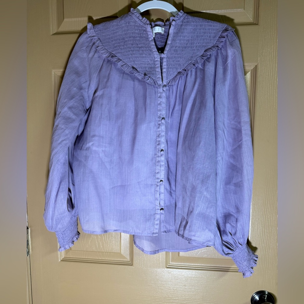 Lovely Lilac Linen Top